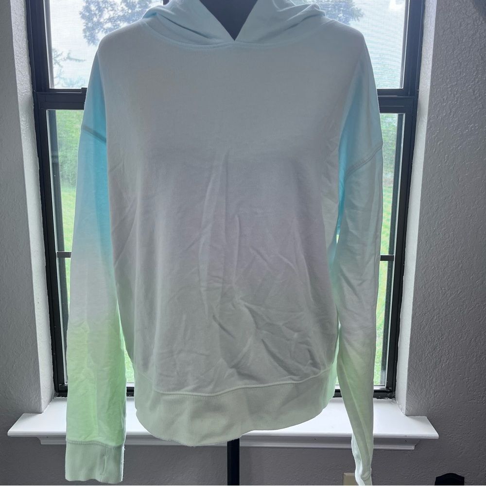 Danskin Ombre Hoodie - White, Blue, Green